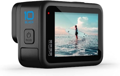 GoPro HERO10 Black - Waterproof Action Camera with Front LCD and Touch Rear Screens, 5.3K60 Ultra HD Video, 23MP Photos, 1080p Live Streaming, Webcam, Stabilization