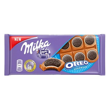 Milka Oreo Sandwich Chocolate Bar 92GR