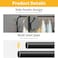 Metal Garment Racks Heavy Duty Indoor Bedroom Cool Clothing Hanger with Top Rod and Lower Storage Shelf(black s2)
