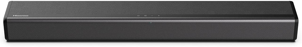 Hisense HS214 2.1CH Soundbar With Built In Subwoofer, 108W, All In One Compact Design With Wireless Bluetooth, Powered By Dolby Digital, HDMI ARC/Optical/AUX/USB, 3EQ Modes, Black