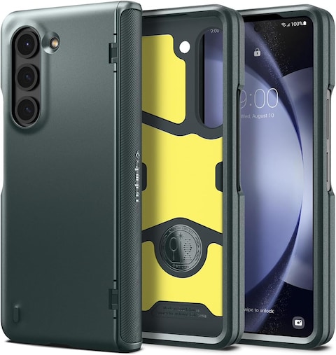 Spigen Slim Armor Pro, Hinge Coverage, Designed For Samsung Galaxy Z Fold 5 Case Cover (2023) - Abyss Green