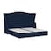 In House Taj Mahal Velvet Bed Frame - Queen - 200x160 cm - Dark Blue
