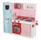 Wooden DollHouse Kit Kitchen and fridge DIY Toy Realistic 3D with Furnitures Birthday Gift For Girl 112*31*102 CM RW-17554