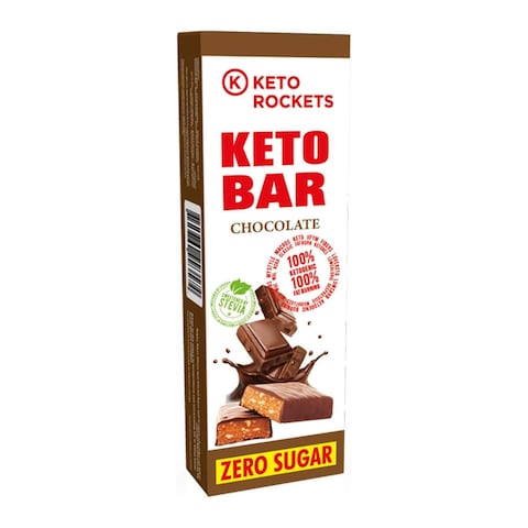 Keto Rockets Sugar Free Chocolate Coated Keto Bar - 40 gm