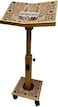 Engraved Wooden Foldable Quran Stand, Adjustable Height, (Brown)
