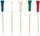 Restaurantware Golf Tee Picks, Golf Tee Skewers - Golf Themed Catering And Party Supplies - Assorted Colors - 4 Inch - 1000Ct Box