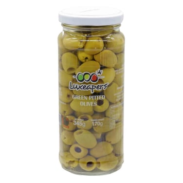 Luxeapers Green Pitted Olives 345g