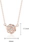 Crafted from 925 Sterling Silver Rose Gold-Plated Nested Heart Necklace with Pave Cubic Zirconia Accents, 22mm