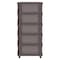Cosmoplast Cedargrain 5 Tiers Storage Cabinet With Drawers And Wheels Dark Brown 50x40x114cm