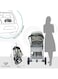 Moon Pro 2 In 1 Stroller &ndash; Lightweight Aluminium Frame With Reversible Seat Design For Rear And Forward Facing, Compact Fold, Adjustable Canopy And More Gray Melange