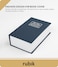Rubik Book Safe With Key Lock, Home Dictionary Diversion Secret Book Metal Safe Lock Box, 18.5 x 11.5 x 5.5cm - Navy Blue Small