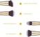Ducare Makeup Brushes Duo End Powder Foundation Buffer And Contour Synthetic Cosmetic Tools 2Pcs