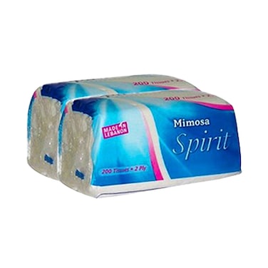 Spirit Tissues White 200 Sheets Pack Of 2