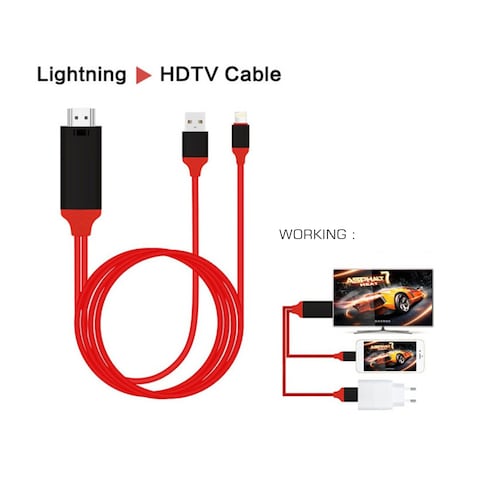 IPHONE TO HDTV CABLE 2 METER PLUG AND PLAY LIGHTENING TO HDTV Online Carrefour UAE