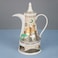 Ramadan Design Arabic Coffee Pot ceramic, Healthy and Extremely Heat Resistant with Candle Warmer, with ramadan design ，gold and green color(L-30*W-7*H-15.5 CM)