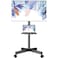 Mount Mobile TV Stand With Wheels Heavy Duty Universal Rolling TV Cart Fits Most 32&rdquo; &ndash; 75&rdquo; LED LCD TVs with Shelf and Mount Black