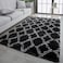 Generic Comeet Ultra Soft Fuzzy Rugs For Bedroom Fluffy Geometric Carpet, Black And White Shag Nursery Rug Plush Shaggy For Living Room, Home Decorative Comfy Area Rug For Kids Room Dorm, 4X5.9 Feet