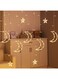 Crescent Moon Star Curtain LED Fairy Lights Yellow 3.5meter