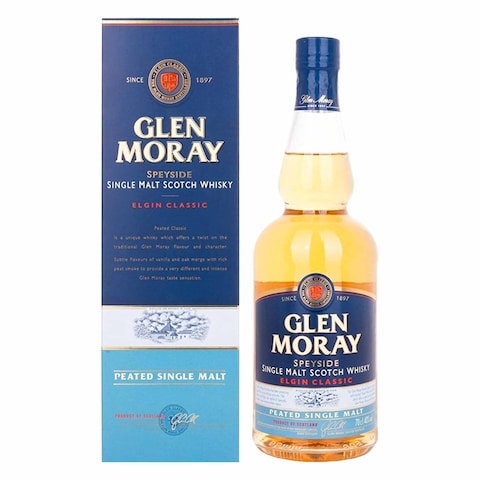 Glen Moray Speside Elgin Classic Peated Single Malt Scotch Whisky 700ml