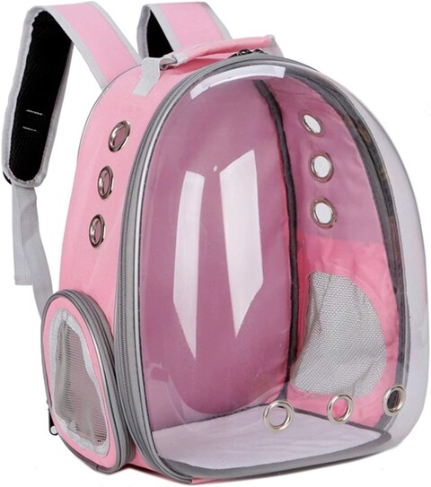 Buy Liubingtb Pet Bag Cat Carrier Bags Breathable Pet Carriers Small Dog Cat Backpack Travel Space Capsule Cage Pet Transport Bag Carrying For Cats Pet Bag (Pink) in UAE