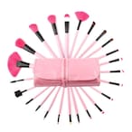 اشتري طقم مكون من 32 فرشاة مع حقيبة مستحضرات تجميل زهري  - 32-Piece Brush Set With Cosmetic Bag Pink في السعودية