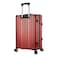 Cabinpro Lightweight Aluminum Frame Fashion Luggage Trolley Polycarbonate Hard Case Medium Checked Luggage with 4 Quite 360&deg; Double Wheels CP001 Maroon
