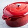 HENCKELS OVAL CASSEROLE ENAMELED DUTCH CAST IRON - 6L / 6.3QT (RED)
