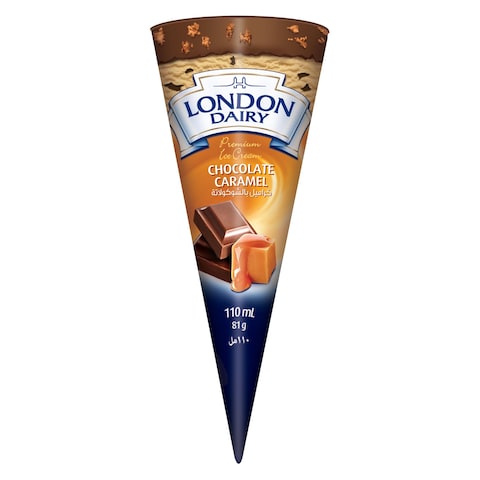 London Dairy Chocolate Caramel Cone Ice Cream 110ml