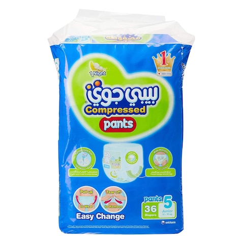 BABYJOY COMPRESSED PANTS 36 DIAPERS 5 JUNIOR 12-18KG