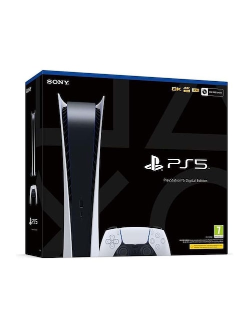 Sony PlayStation 5 Console, Digital Edition, With Extra White Controller - International Version (Non-Chinese)