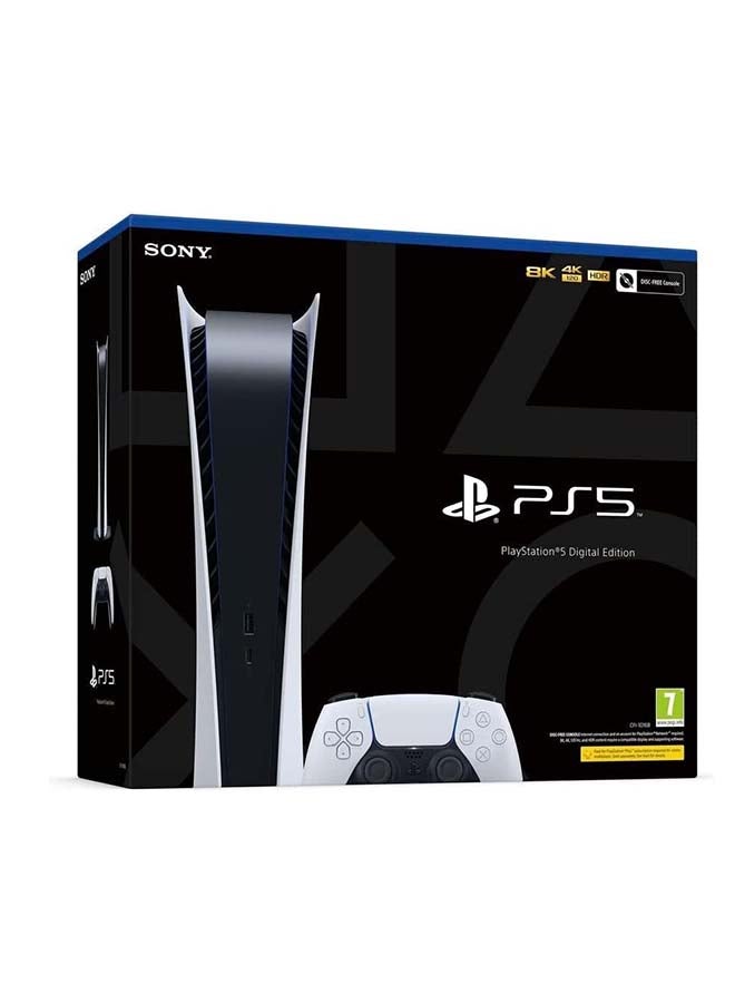 Sony PlayStation 5 Console, Digital Edition, With Extra White Controller - International Version (Non-Chinese)