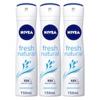 Buy NIVEA Deodorant Spray for Women Fresh Natural Ocean Extracts 150ml Pack of 3 in UAE