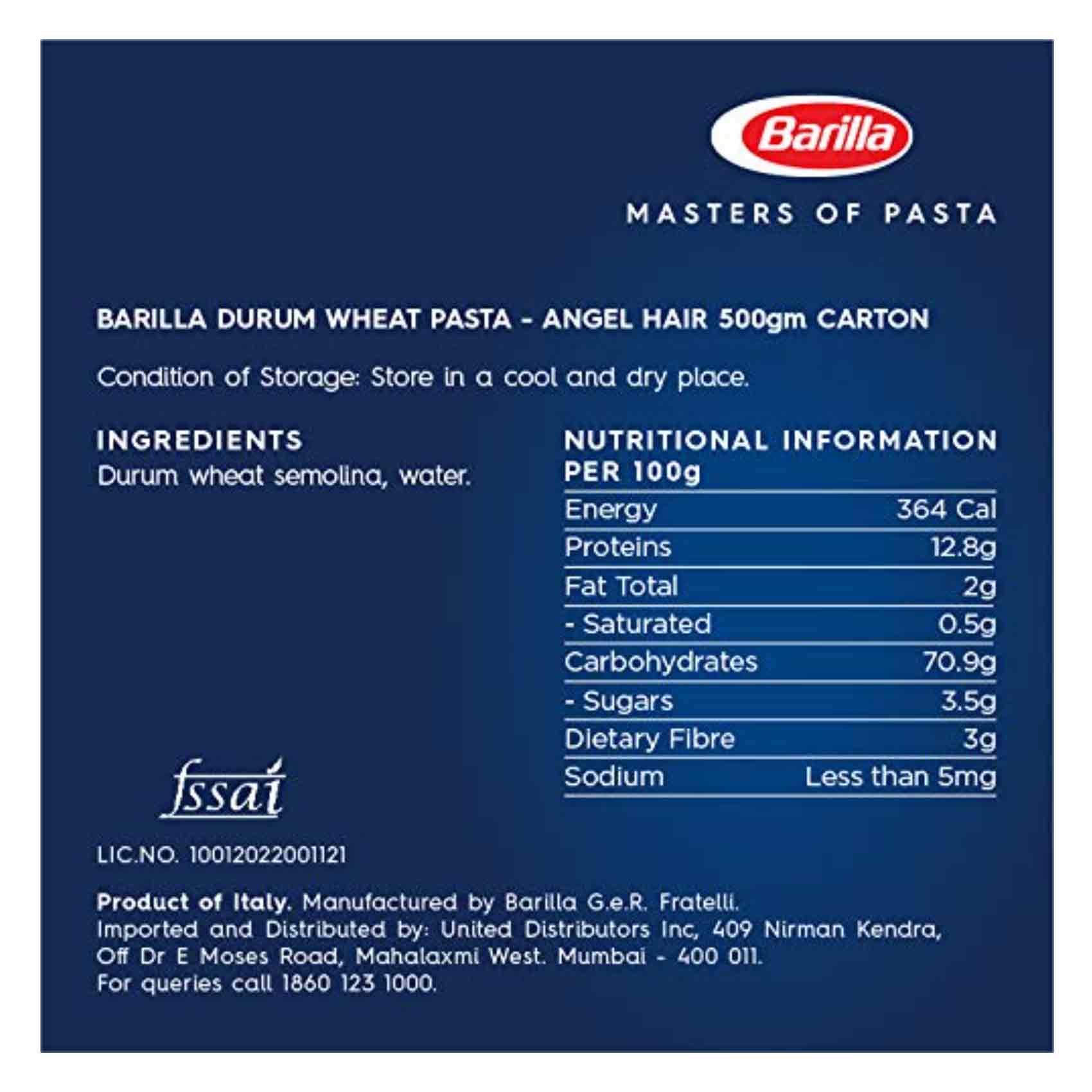 Barilla Angel Hair No. 1 Pasta 500g Online | Carrefour Kenya