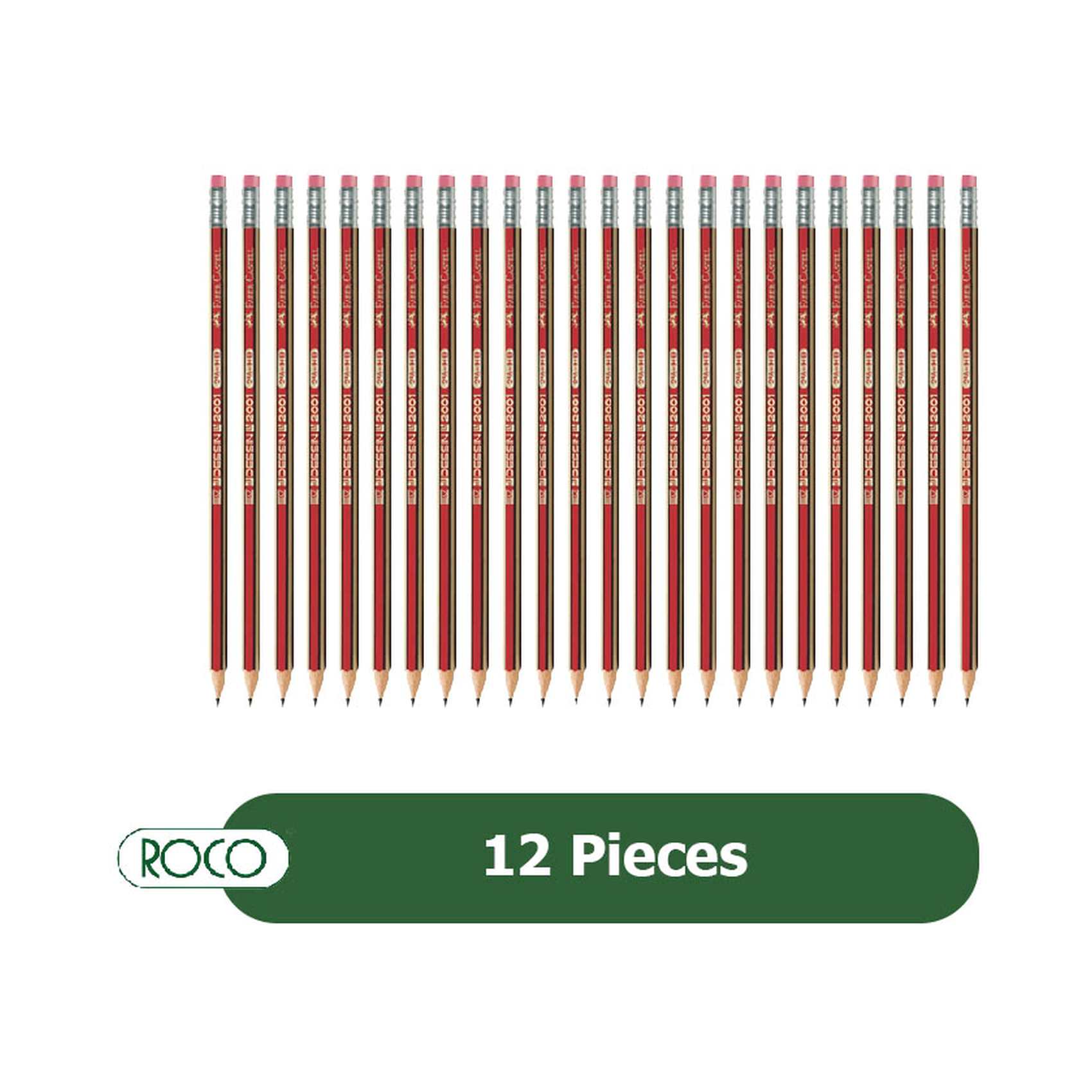 Faber-Castell Dessin Pencil With Eraser Red product thumbnail 2