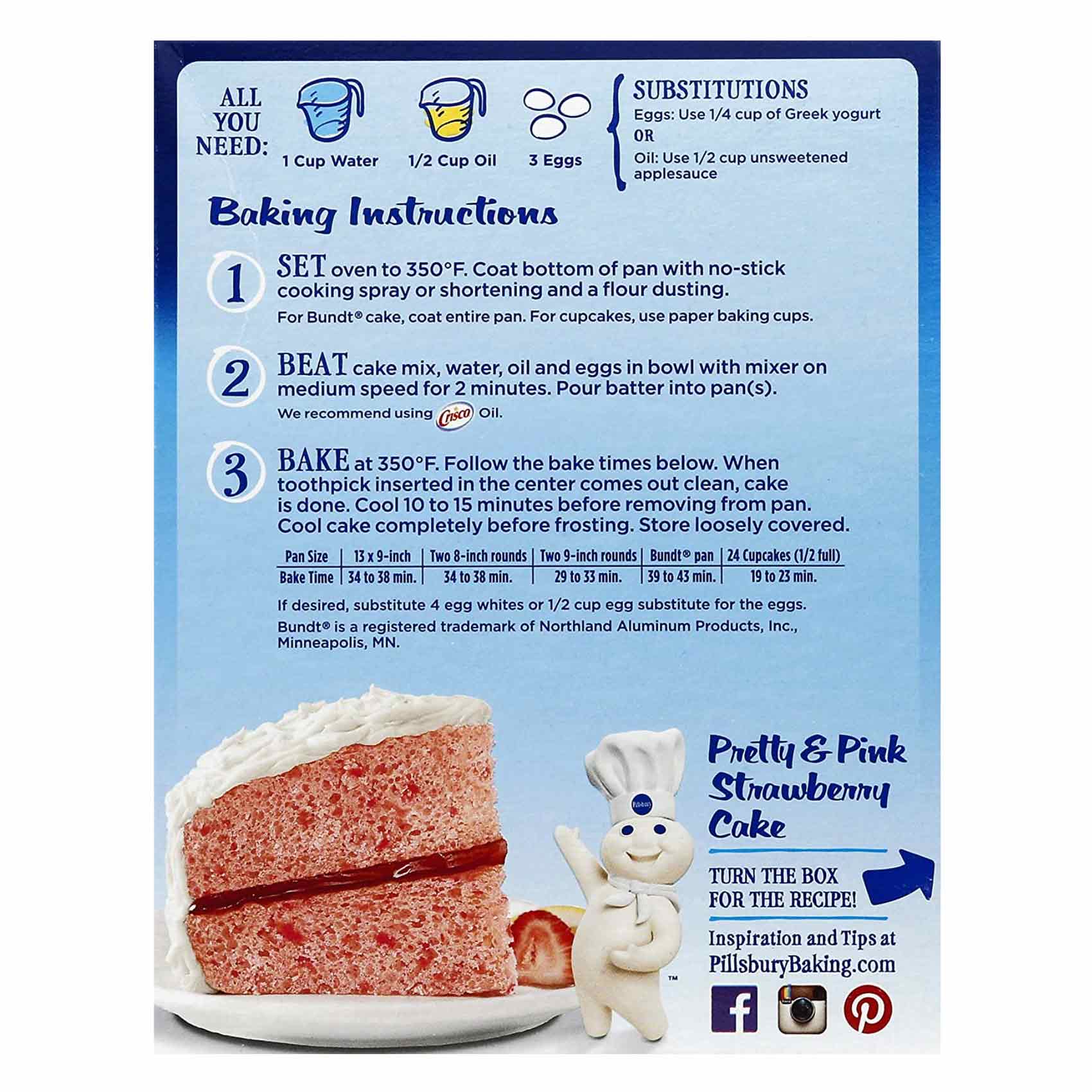 Pillsbury Cake Mix Strawberry Premium 432 Gram product thumbnail 2