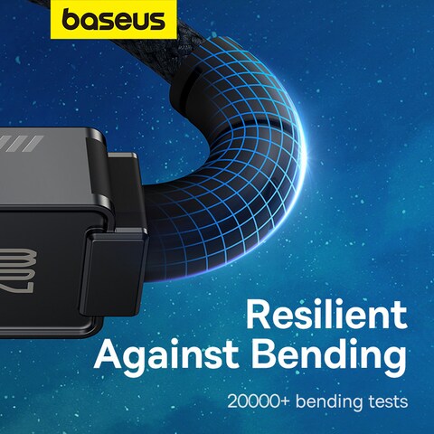 Baseus
USB C to Lightning Cable Aramid Fiber Unbreakable Series (2m) 20W PD iPhone Fast Charger Cable Nylon Braided Type C to iPhone for iPhone 14/13/13Pro/13ProMax/12Pro/12ProMax/11/11Pro/XS  Black