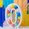 Ginger Ray Balloons Kit Mosaic Number 0 Stand- 81 cm Height- White