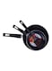 Royalford 2-Piece Non-Stick Fry Pan Set With Slotted Turner Red/Black