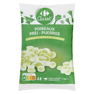 Carrefour Frozen Sliced Leeks 1kg