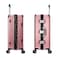 Cabinpro Lightweight Aluminum Frame Fashion Luggage Trolley Polycarbonate Hard Case Large Checked Luggage with 4 Quite 360&deg; Double Wheels CP001 Rose Gold