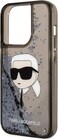 CG Mobile Karl Lagerfeld Liquid Glitter Case For iPhone 15 Pro Max (Black)
