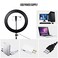 Generic-26cm Fill Light Ring Light Supplementary Light LED Light Folding Fill Light for Photography Live Stream Makeup YouTube Video with Tripod Stand Remote Shutter