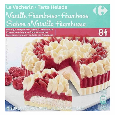Carrefour Frozen Vanilla Raspberry Vacherin Dessert 1.2L