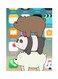 We Bare Bears Metal Plate Poster Multicolour 15x20centimeter
