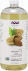 Now Solutions, Sweet Almond Oil, 100% Pure Moisturizing Oil, Promotes Healthy-Looking Skin, Unscented Oil, 32-Ounce