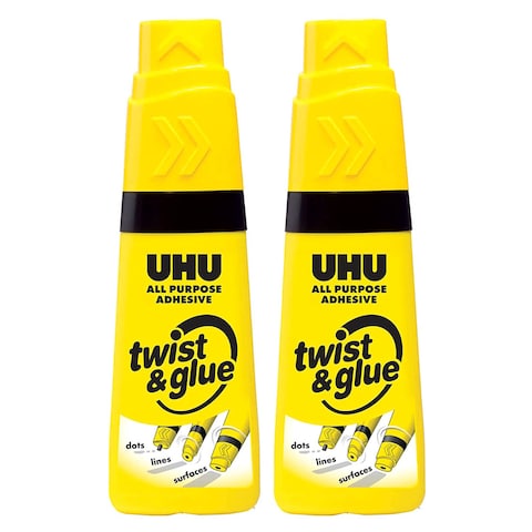 UHU Twist and Glue Multi-Purpose Adhesive White 35ml 2 PCS
