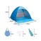 ALISSA Foldable Lightweight &amp; Waterproof Outdoor Beach Tent with Bag Set | Double Automatic Pop Up Sunshade Portable