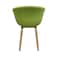 Jilphar Fabric Dining Chair with Wooden Legs JP1330C, Green