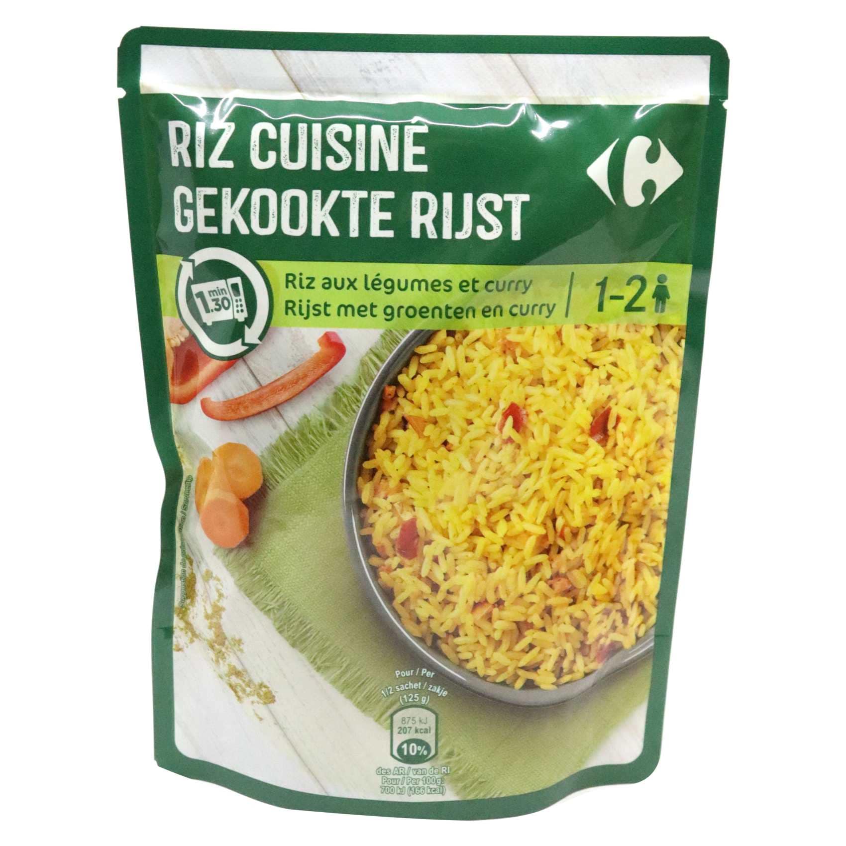 Careffore Cooking Rice Buy Carrefour Classic Rice With Vegetables And Curry 250g Online ...
