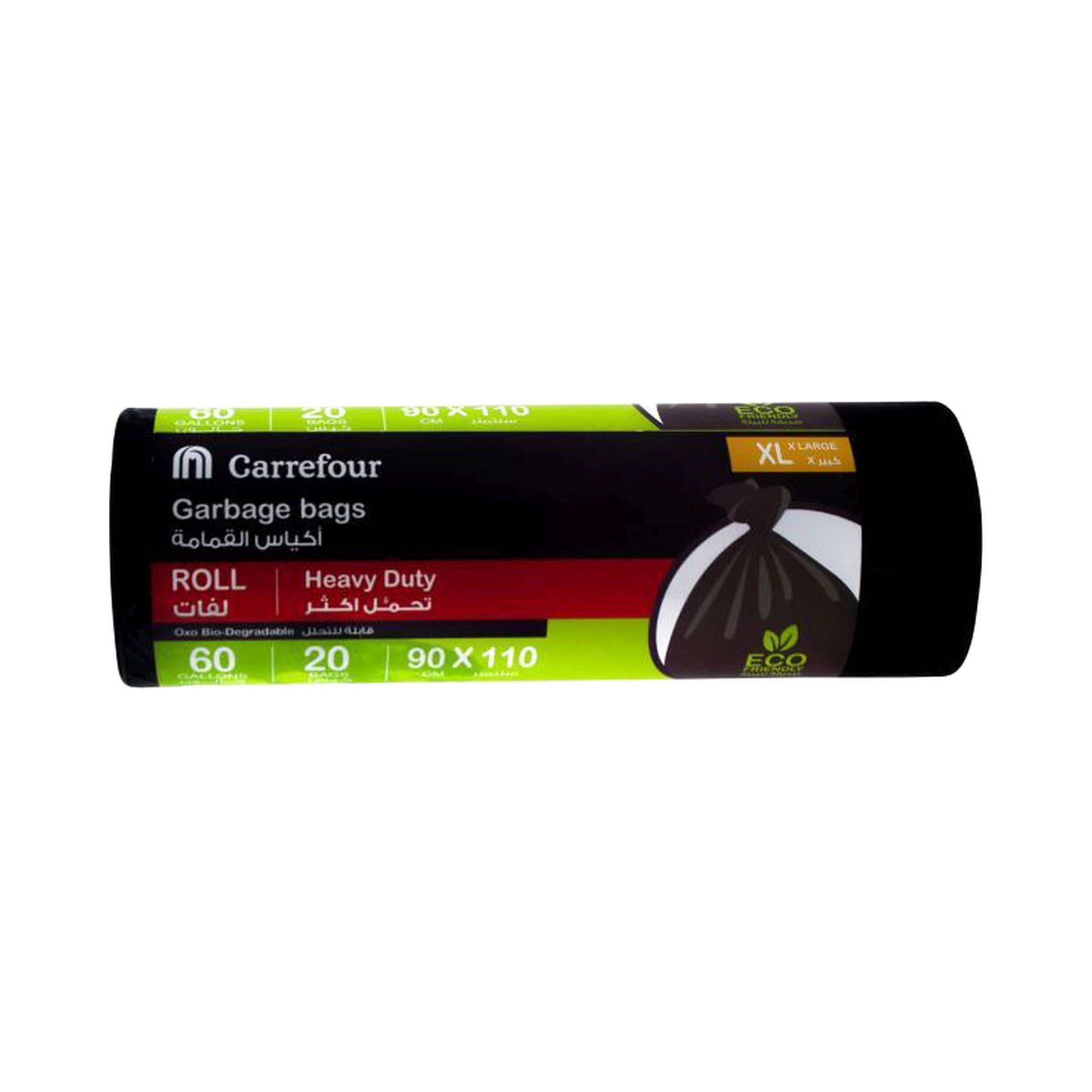 Carrefour garbage bag roll black Xlarge 60 gallons &times; 20 bags